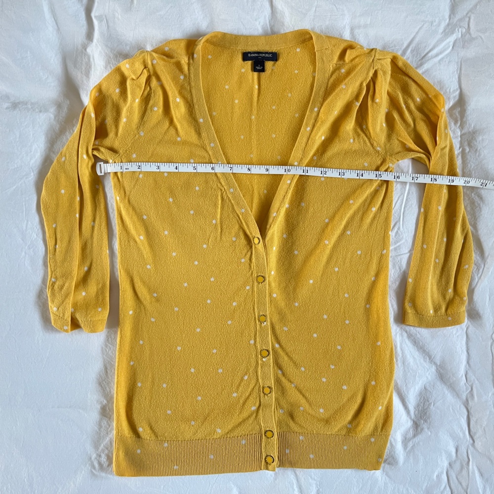 BR Yellow Polka Dot Cardigan